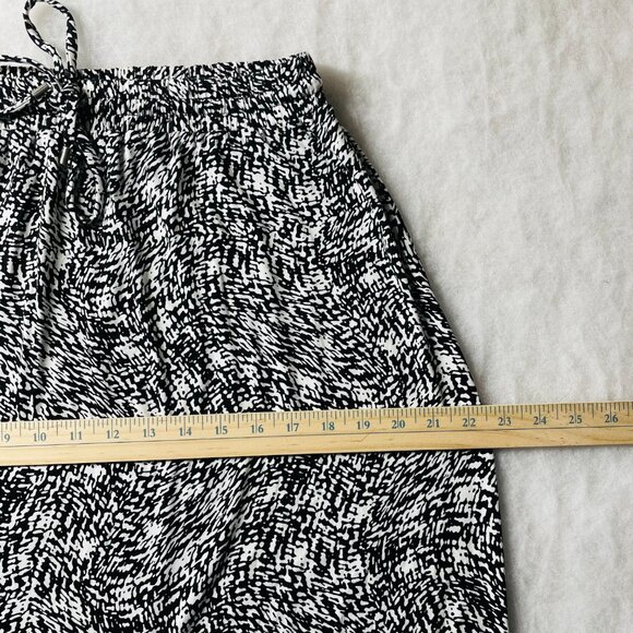 Cynthia Rowley Womens Black & White Abstract Print Long Maxi Skirt Size Large - Picture 6 of 8